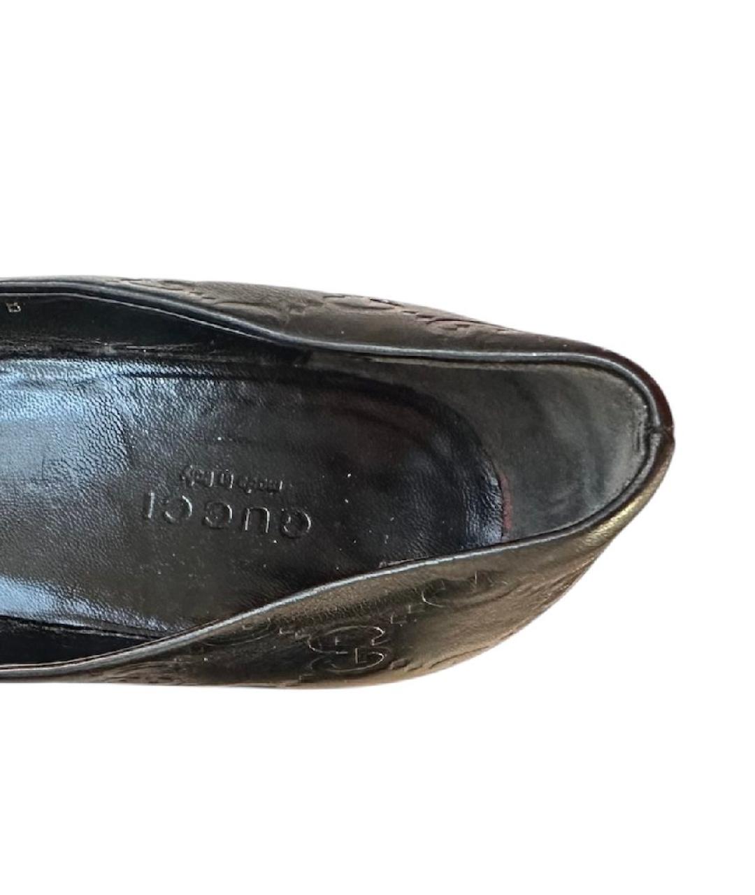 GUCCI Черные кожаные туфли, фото 7