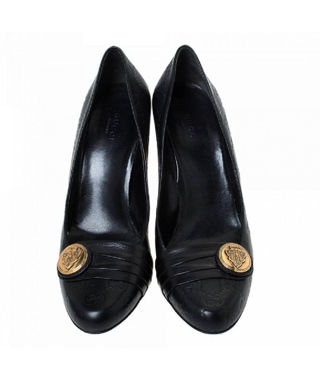 GUCCI Черные кожаные туфли, фото 2