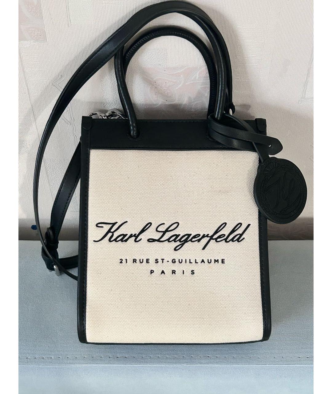 KARL LAGERFELD Бежевая сумка с короткими ручками, фото 6