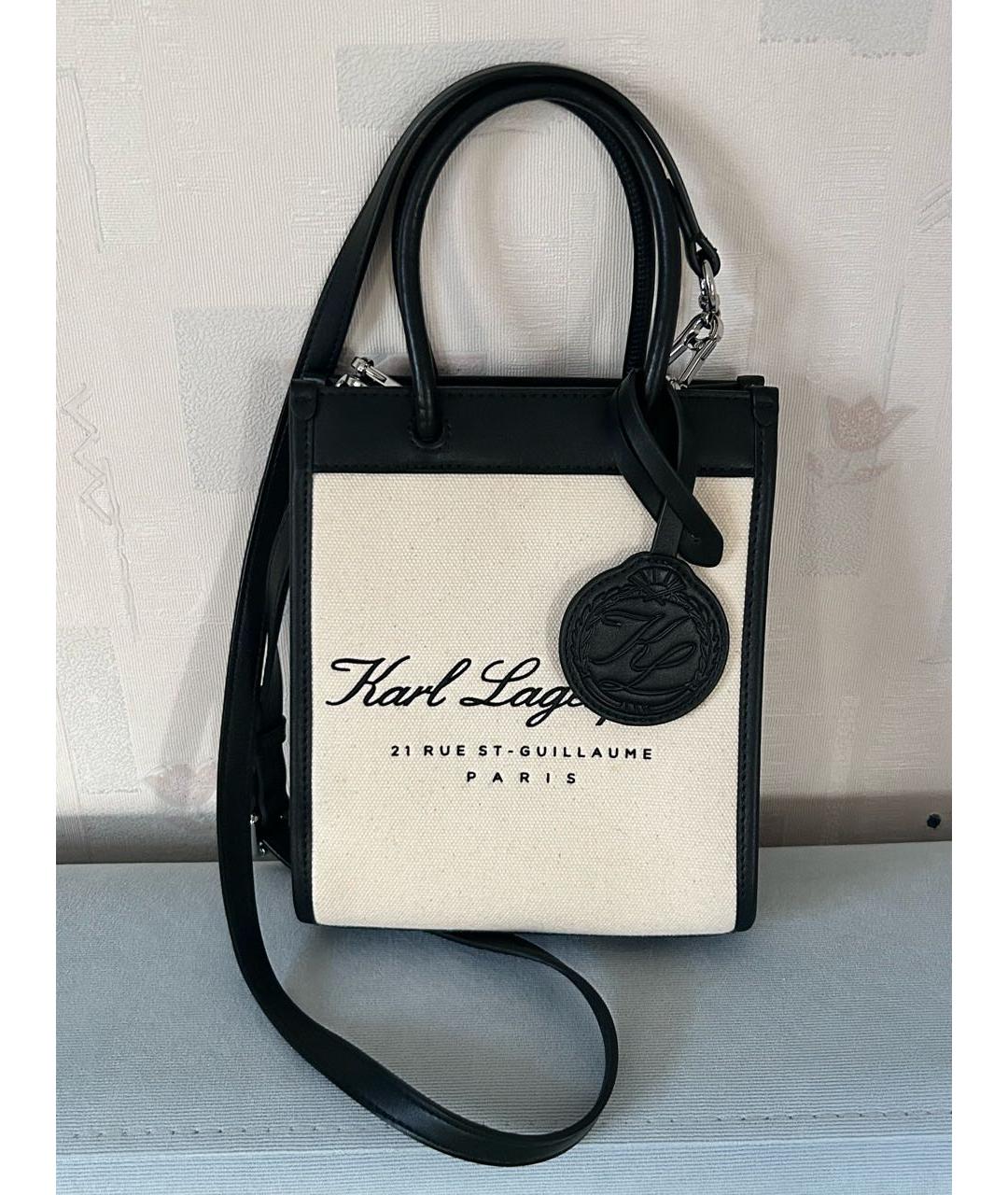 KARL LAGERFELD Бежевая сумка с короткими ручками, фото 7
