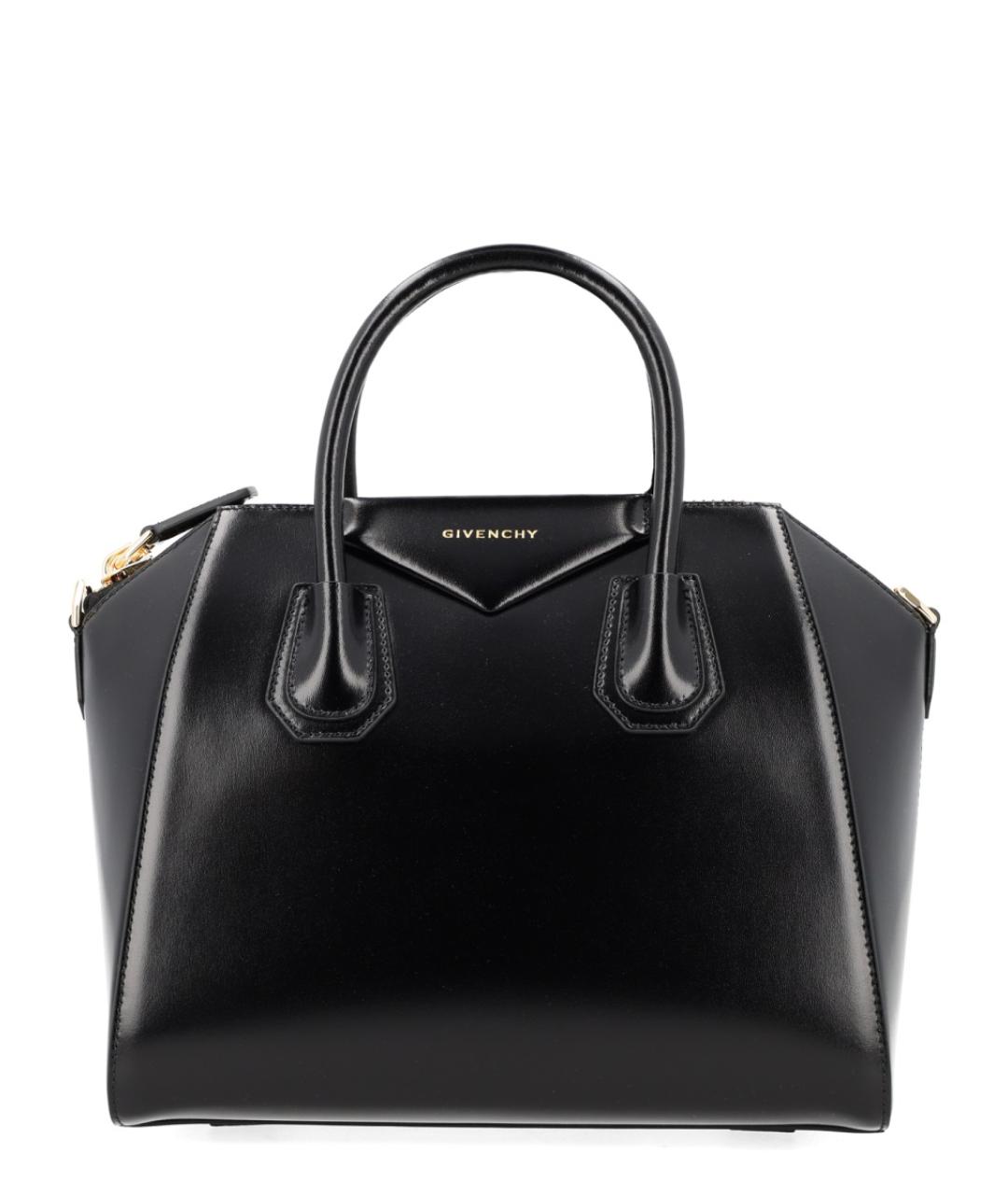 GIVENCHY Черная кожаная сумка с короткими ручками, фото 1