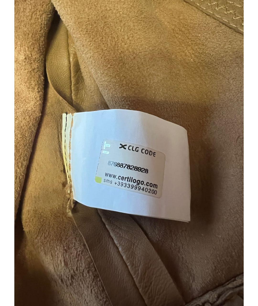 ROBERTO CAVALLI Горчичная кожаная куртка, фото 5