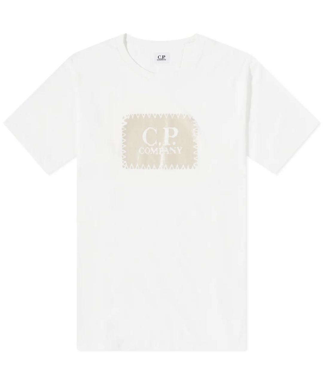 CP COMPANY Белая хлопковая футболка, фото 1