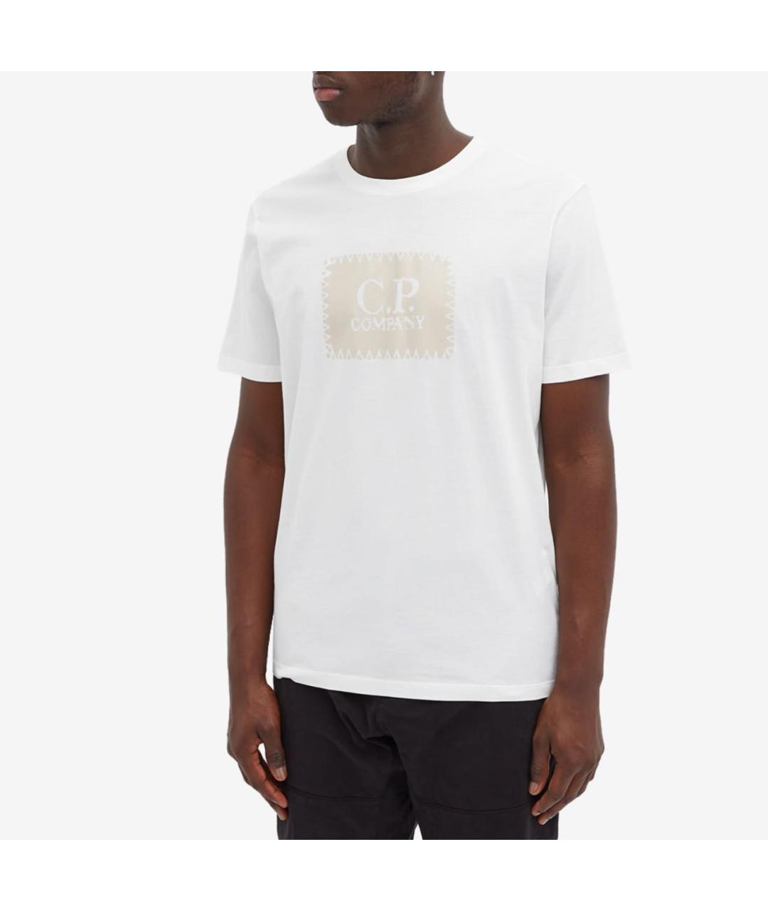CP COMPANY Белая хлопковая футболка, фото 3
