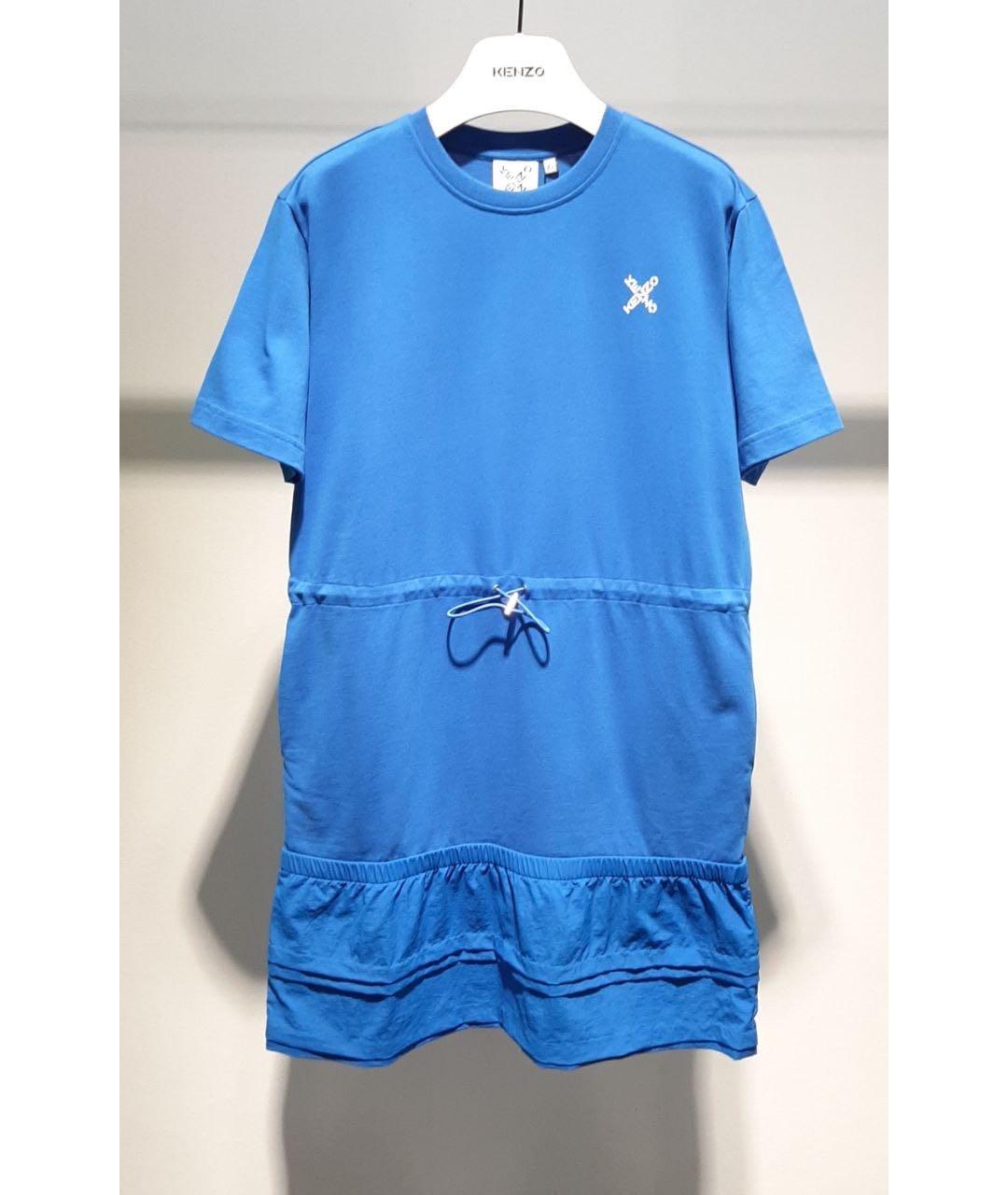 KENZO Синее повседневное платье, фото 3