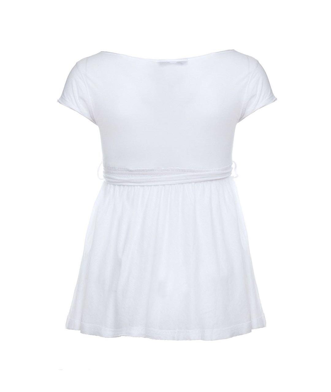 TWIN-SET Белая хлопковая футболка, фото 2