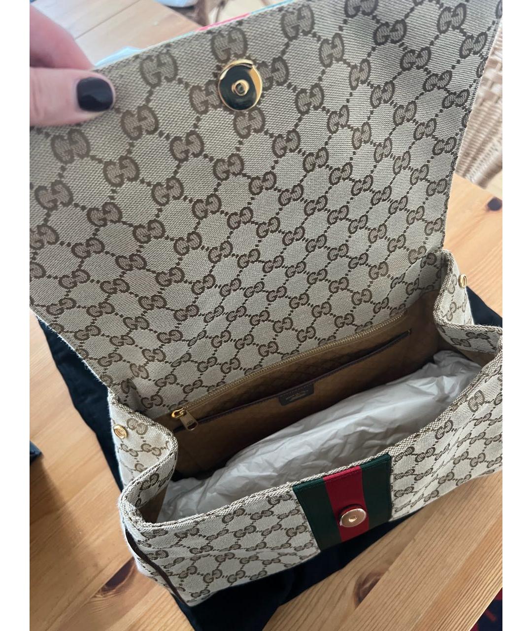 GUCCI Бежевая сумка с короткими ручками, фото 4