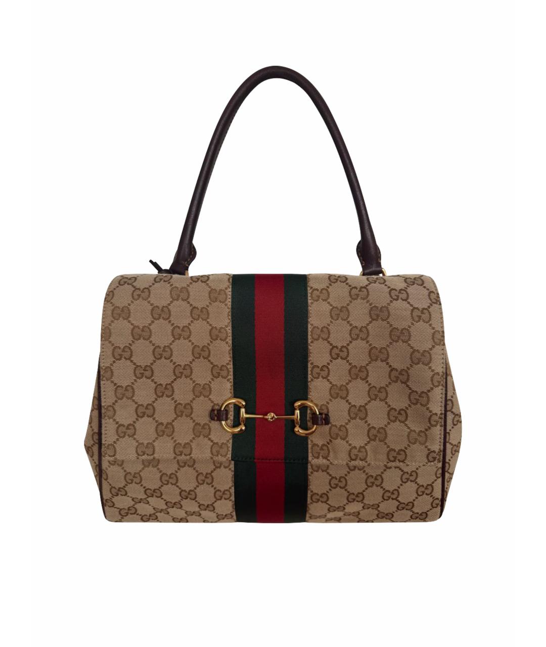 GUCCI Бежевая сумка с короткими ручками, фото 1