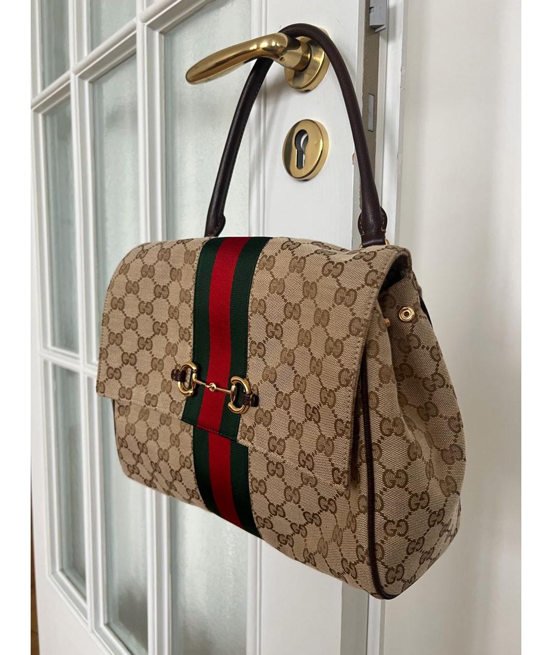 GUCCI Бежевая сумка с короткими ручками, фото 2