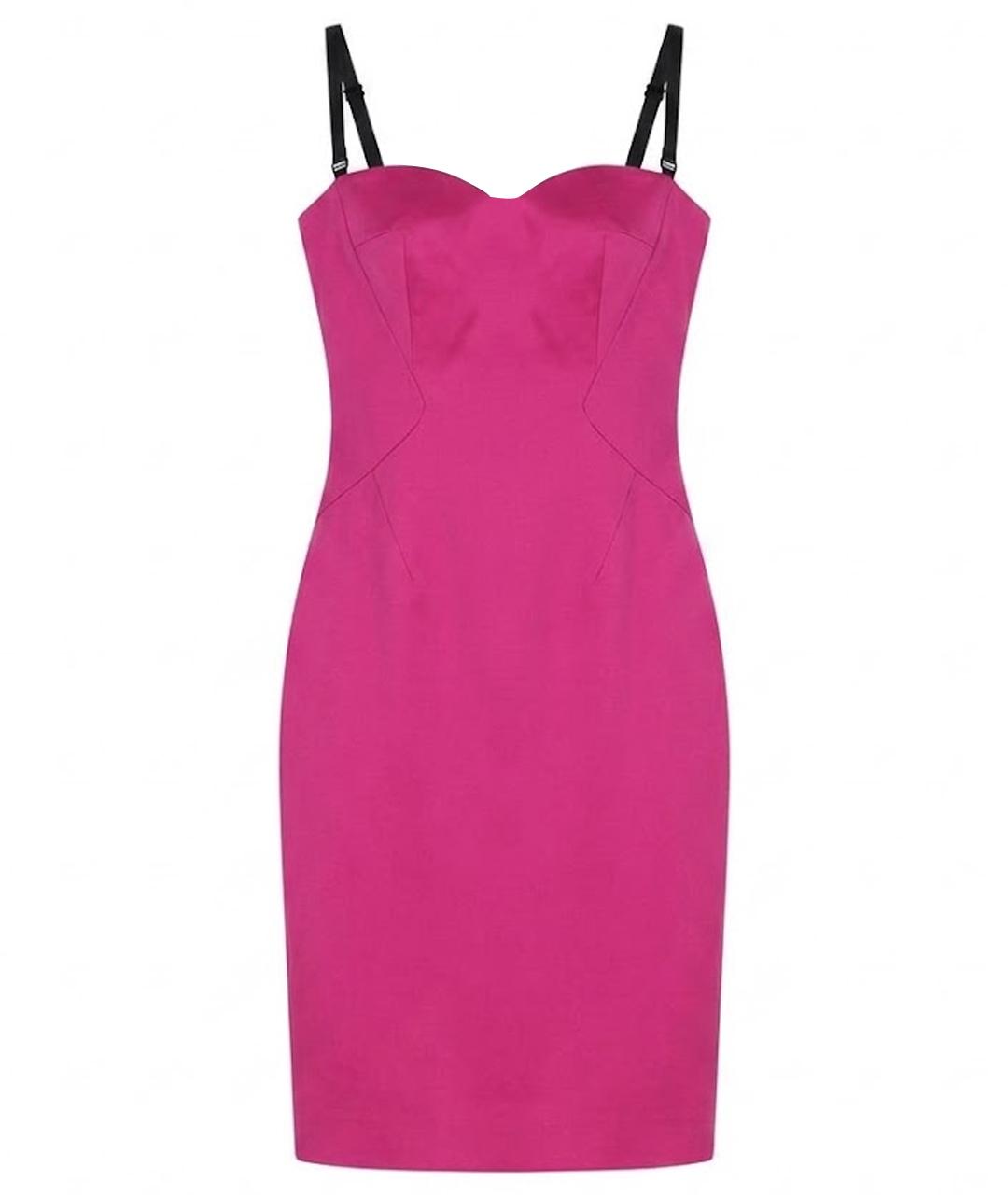 DOLCE&GABBANA Фуксия полиэстеровое коктейльное платье, фото 1