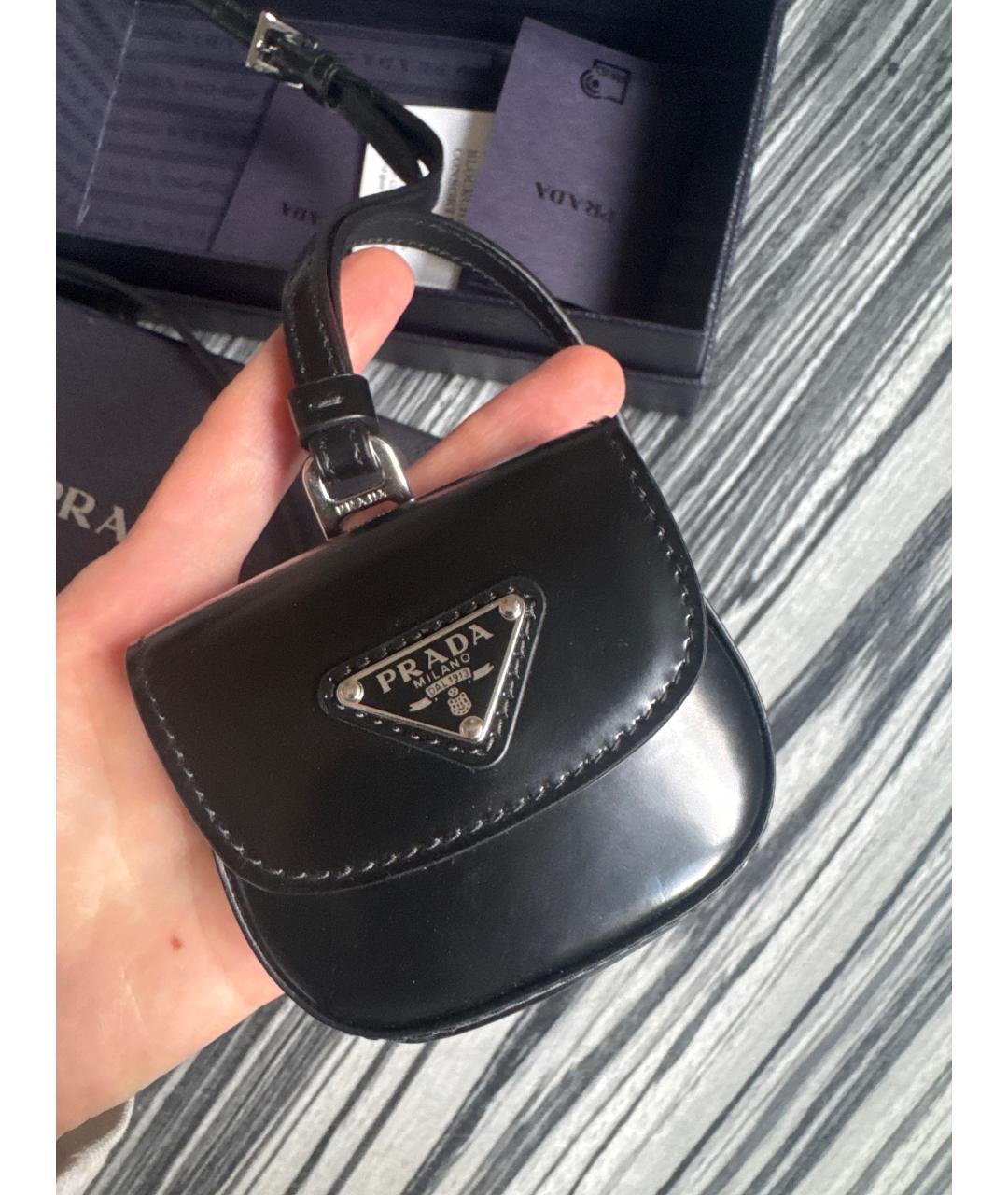 PRADA Черная кожаная сумка через плечо, фото 2