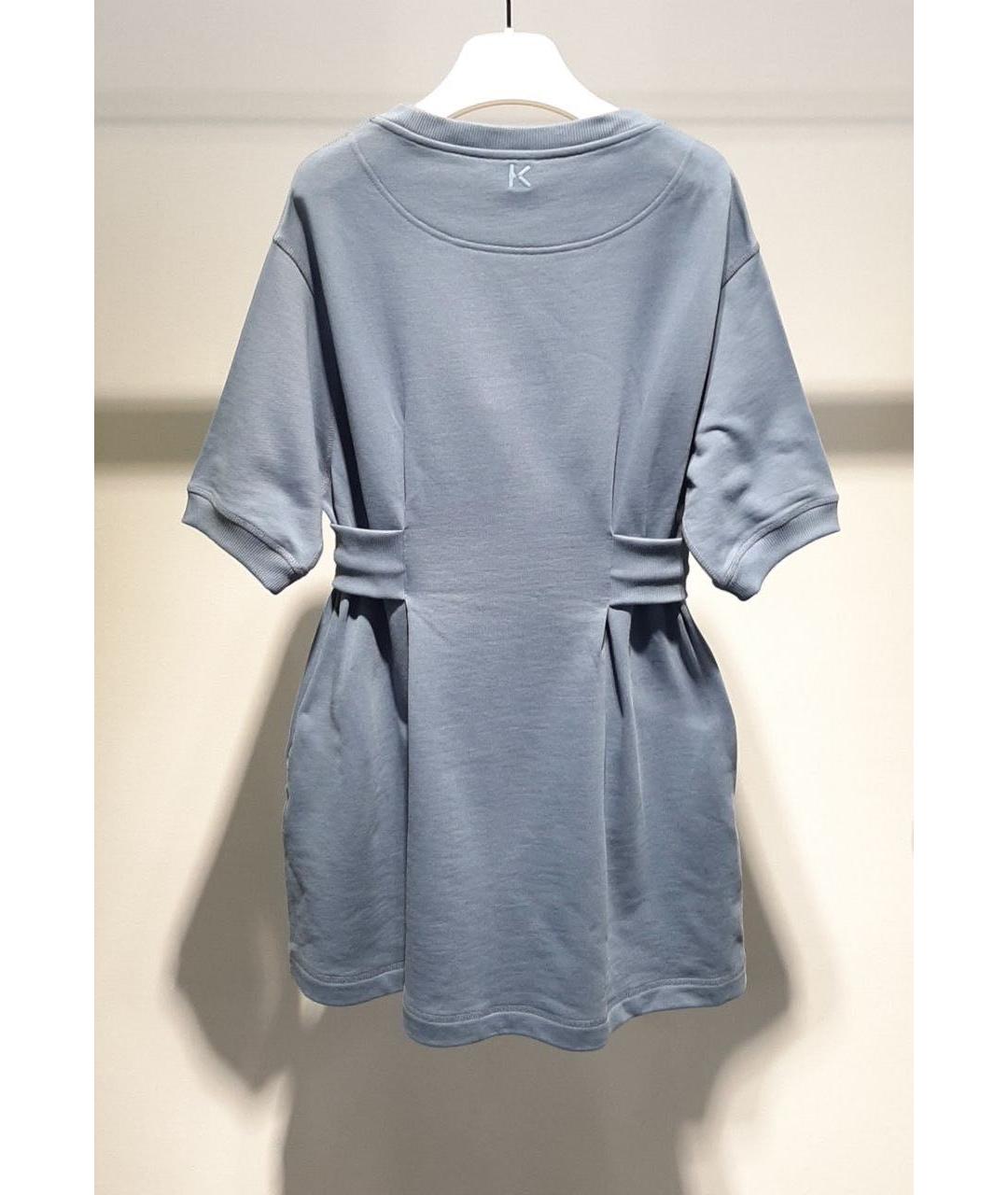 KENZO Голубое хлопковое повседневное платье, фото 2