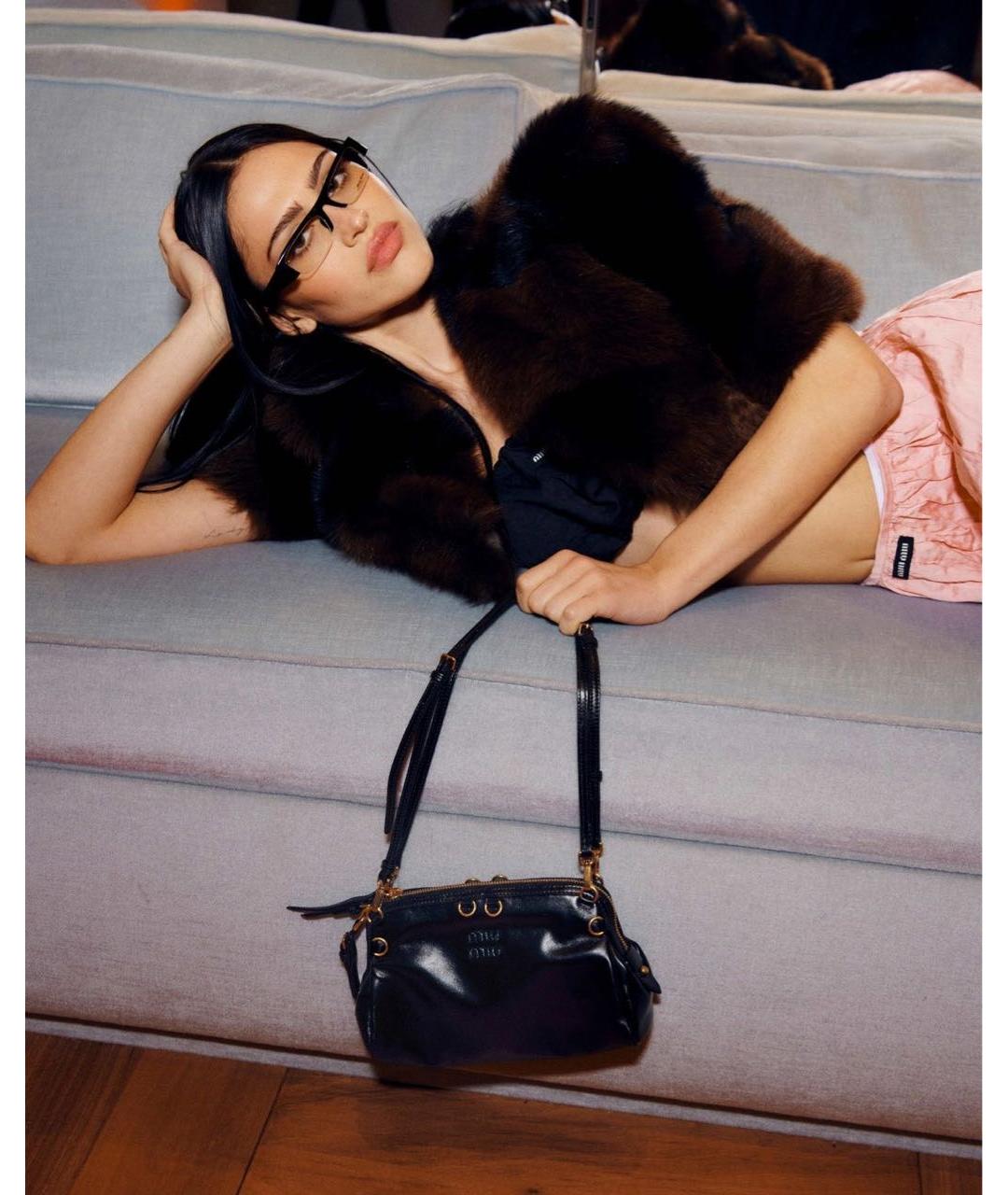 MIU MIU Черные пластиковые солнцезащитные очки, фото 8