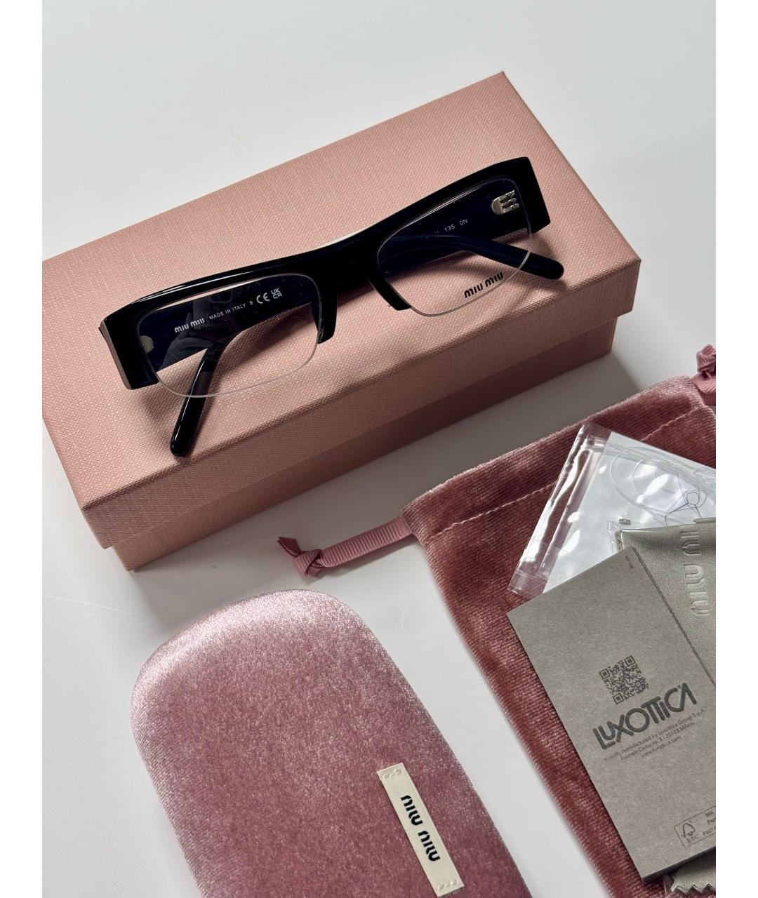 MIU MIU Черные пластиковые солнцезащитные очки, фото 7