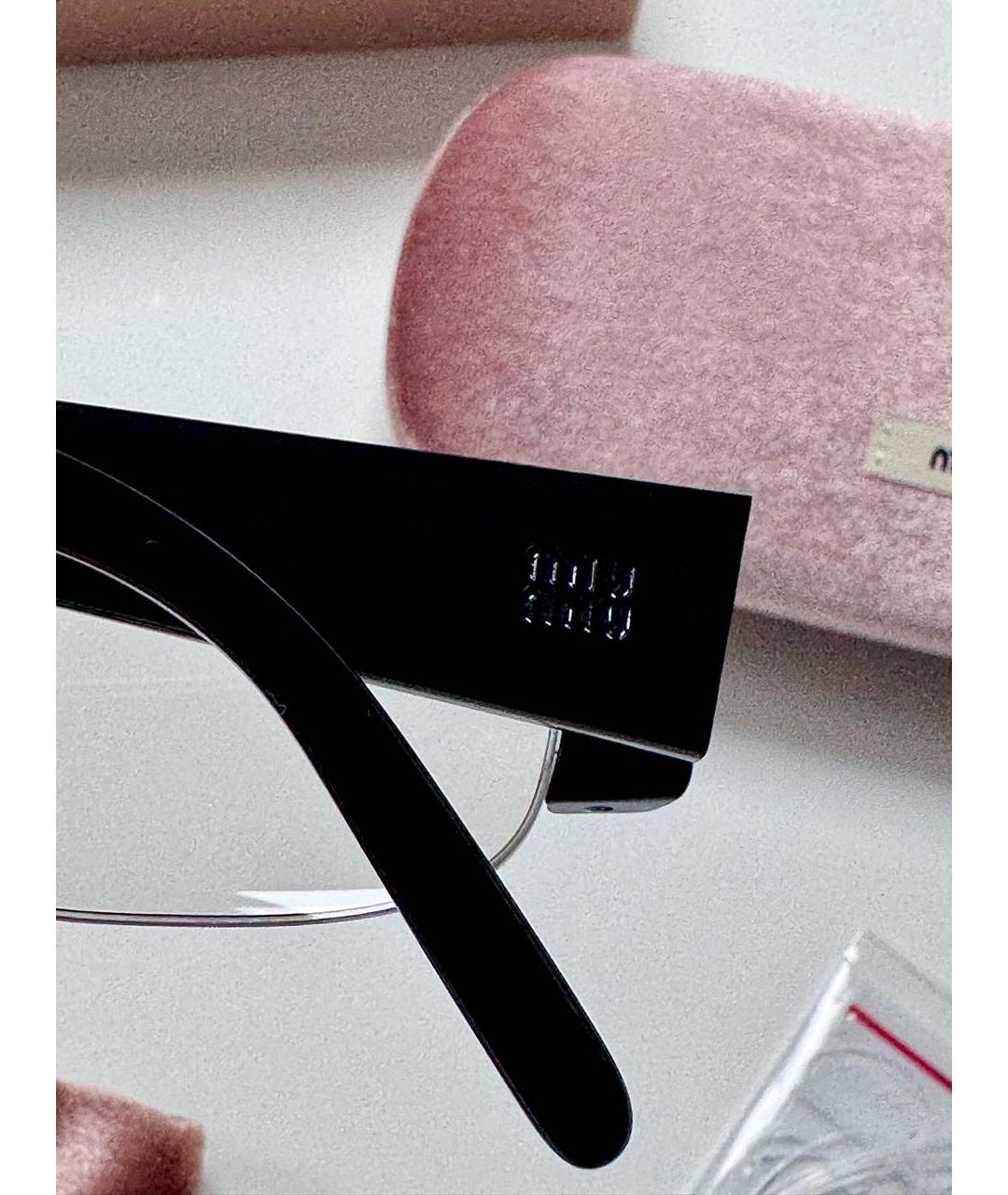 MIU MIU Черные пластиковые солнцезащитные очки, фото 6