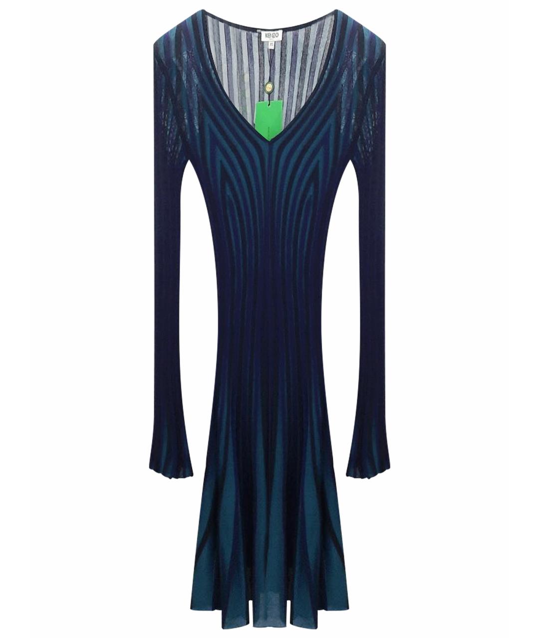 KENZO Синее повседневное платье, фото 1