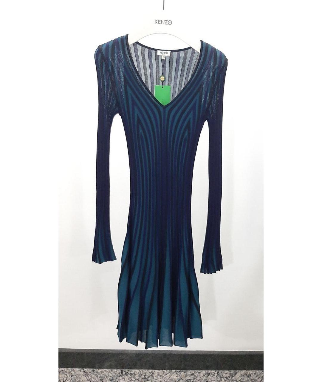 KENZO Синее повседневное платье, фото 3
