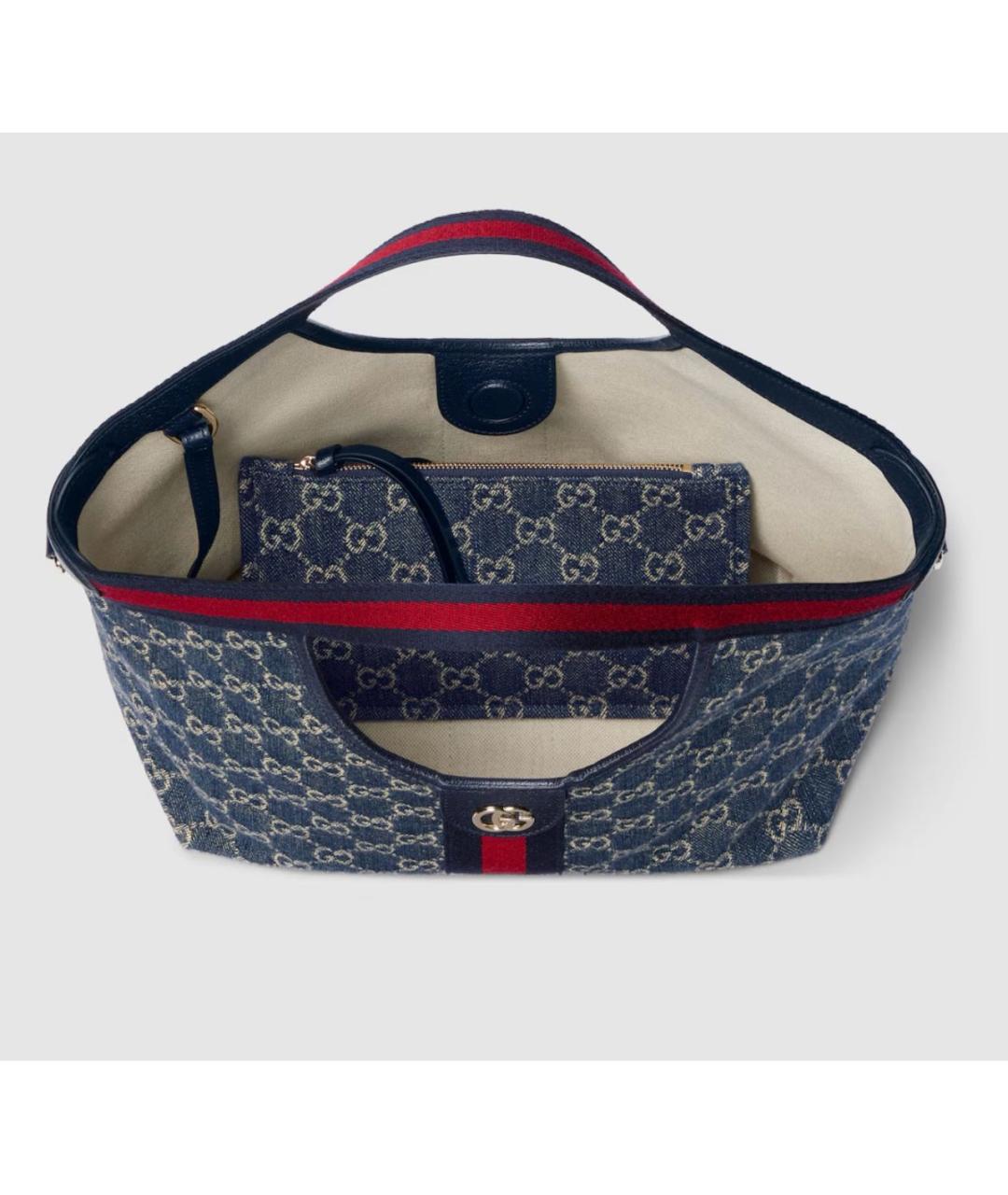 GUCCI Синяя деним сумка через плечо, фото 3