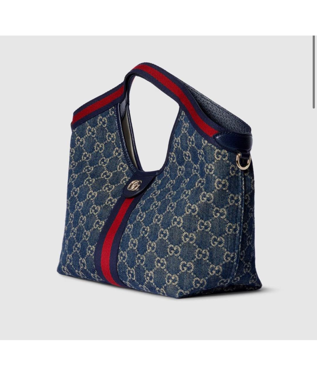 GUCCI Синяя деним сумка через плечо, фото 4