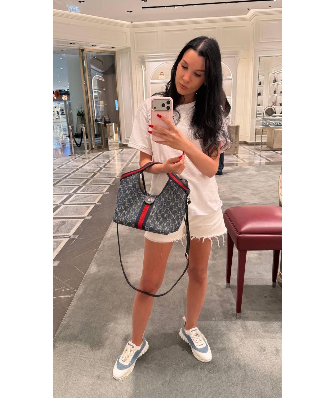 GUCCI Синяя деним сумка через плечо, фото 8