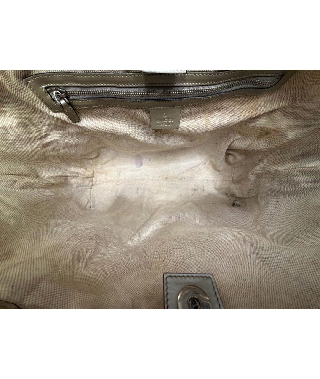 GUCCI Серебряная сумка тоут, фото 8