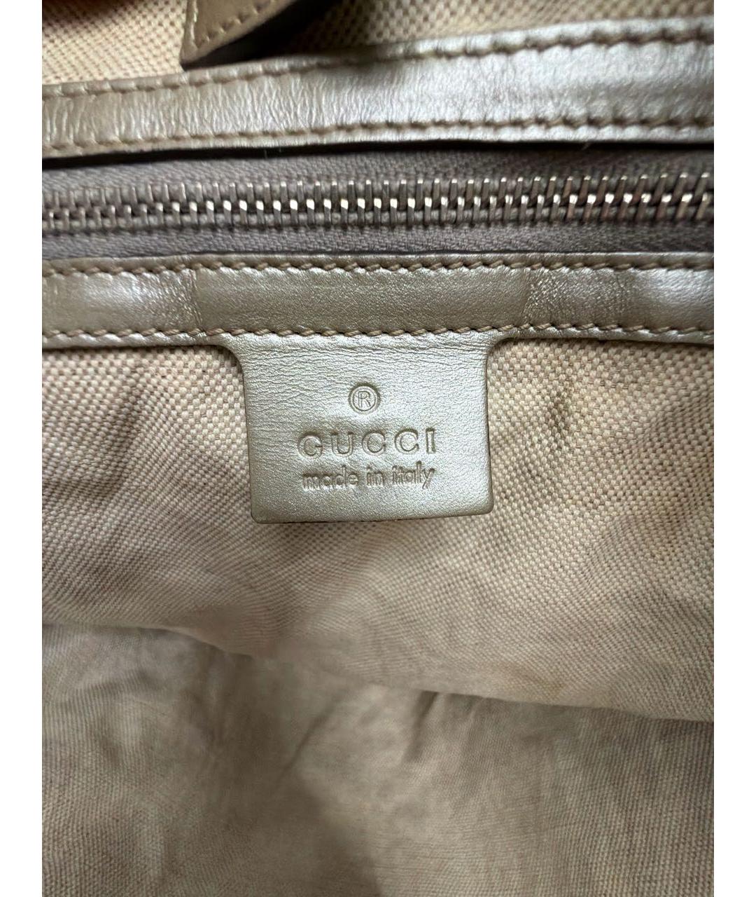GUCCI Серебряная сумка тоут, фото 5
