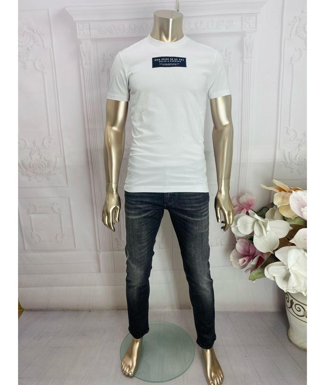 DOLCE&GABBANA Белая хлопковая футболка, фото 6