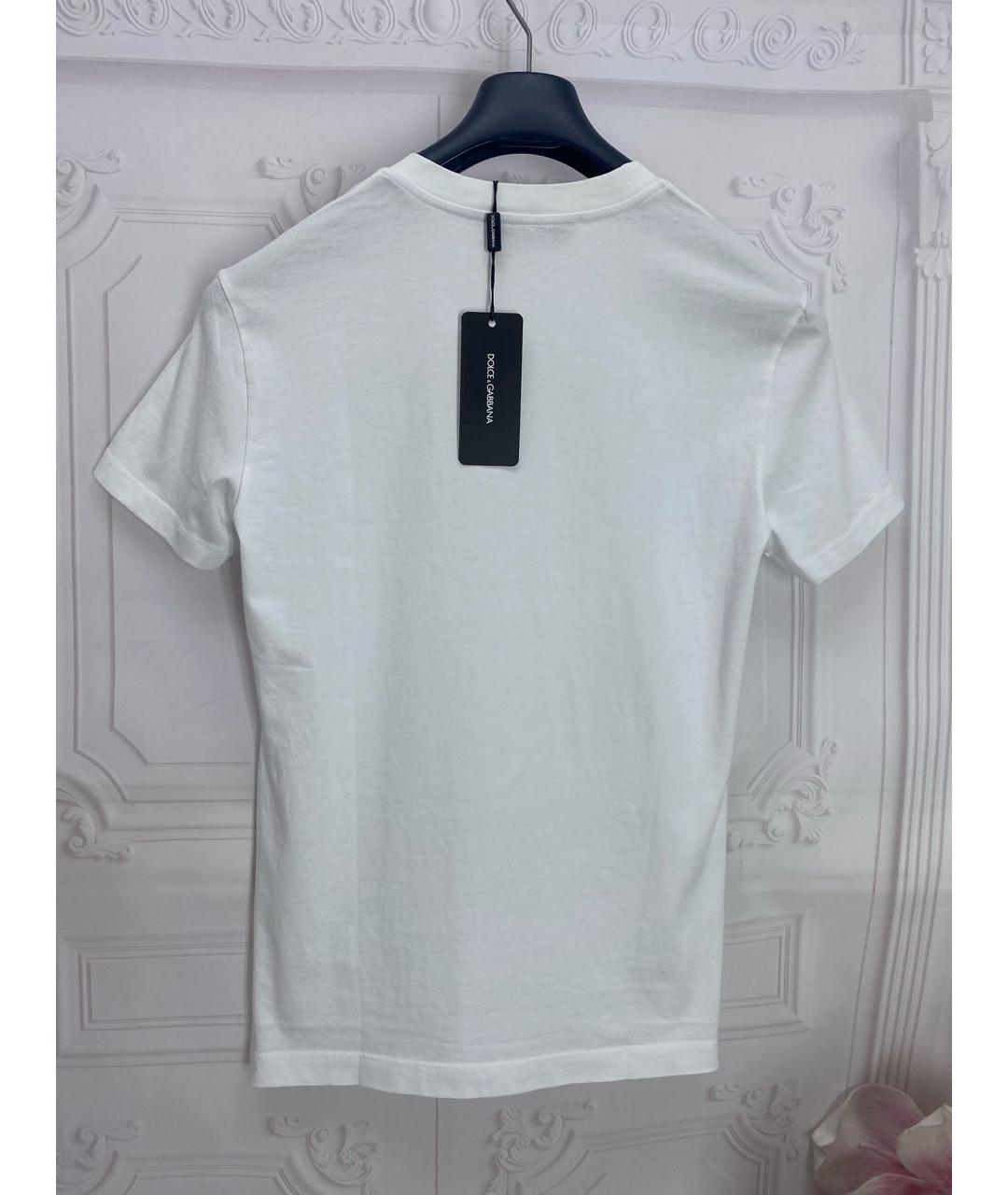 DOLCE&GABBANA Белая хлопковая футболка, фото 2