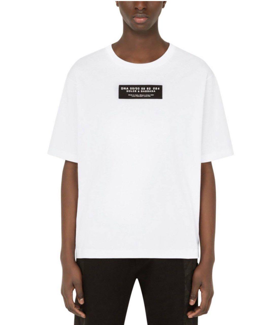 DOLCE&GABBANA Белая хлопковая футболка, фото 9