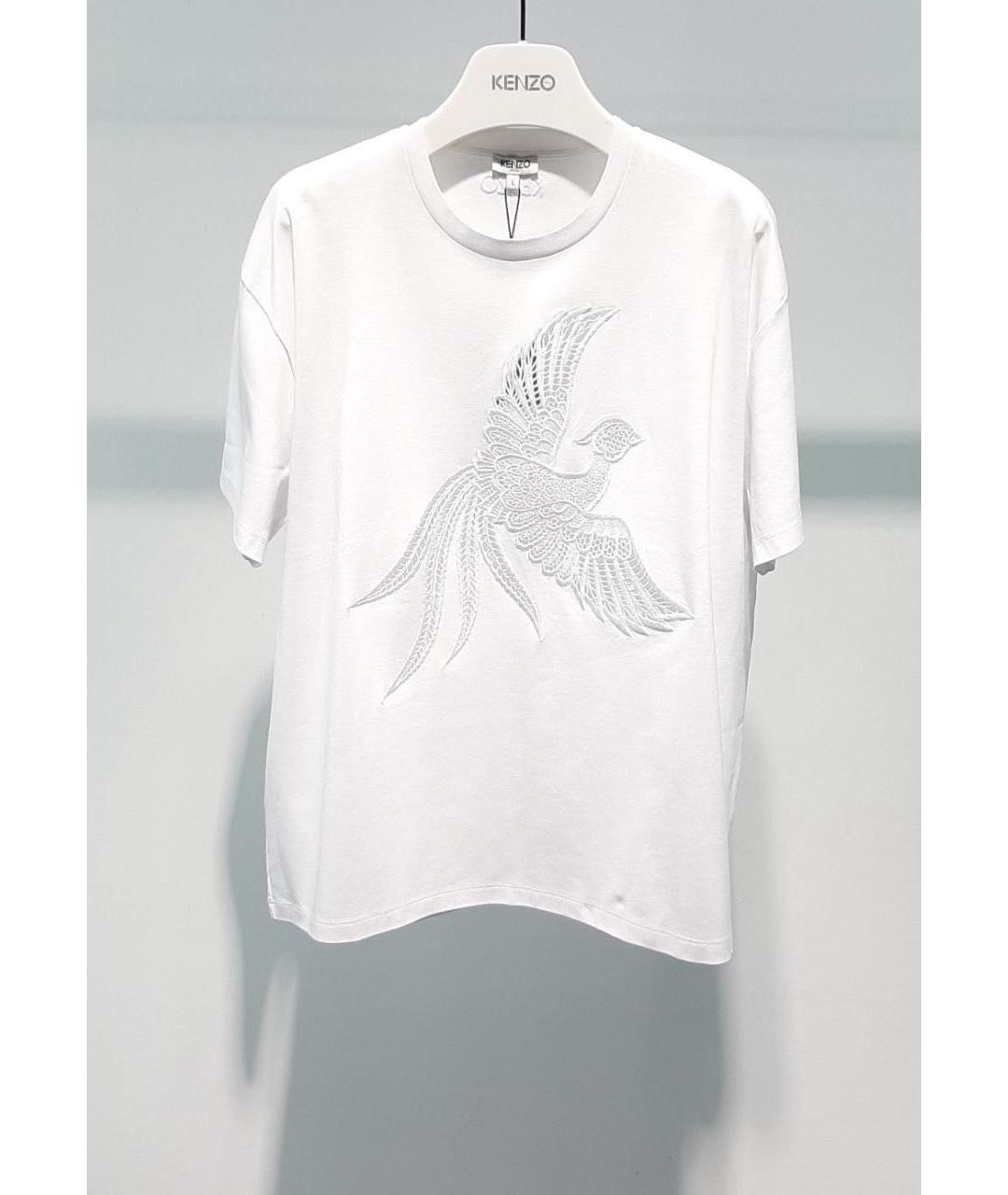 KENZO Белая хлопковая футболка, фото 3