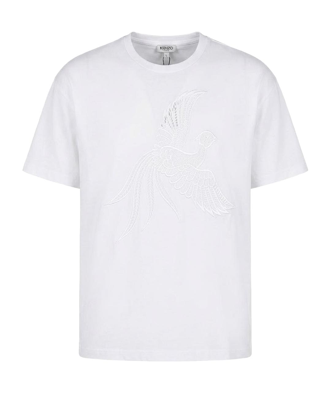 KENZO Белая хлопковая футболка, фото 1