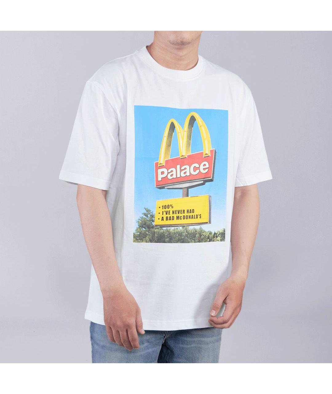 PALACE Белая хлопковая футболка, фото 2