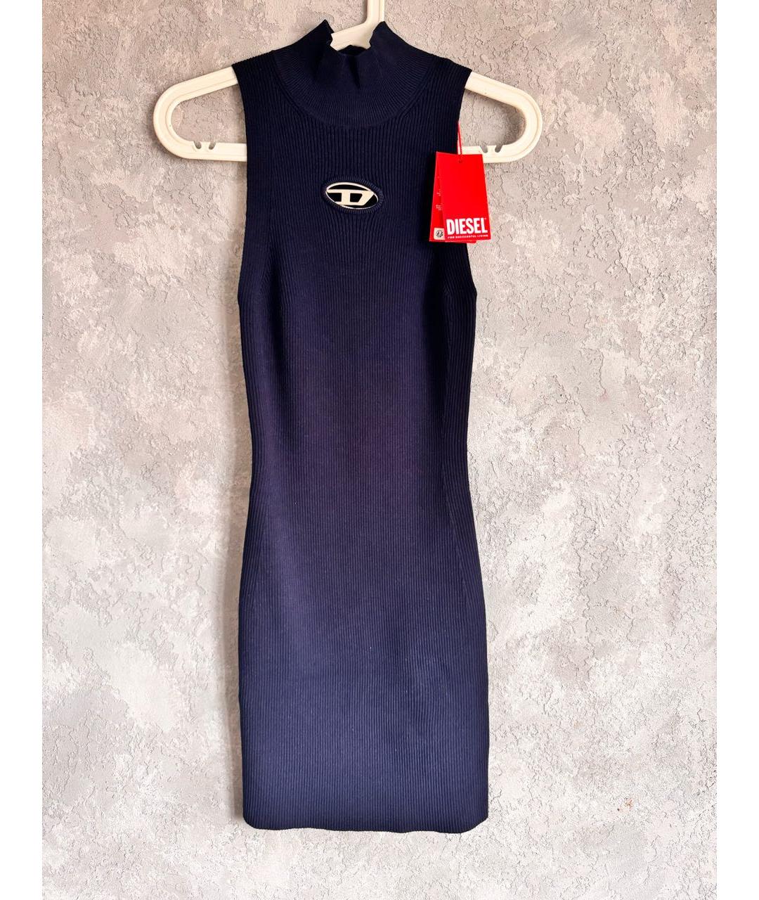 DIESEL Синее вискозное повседневное платье, фото 5