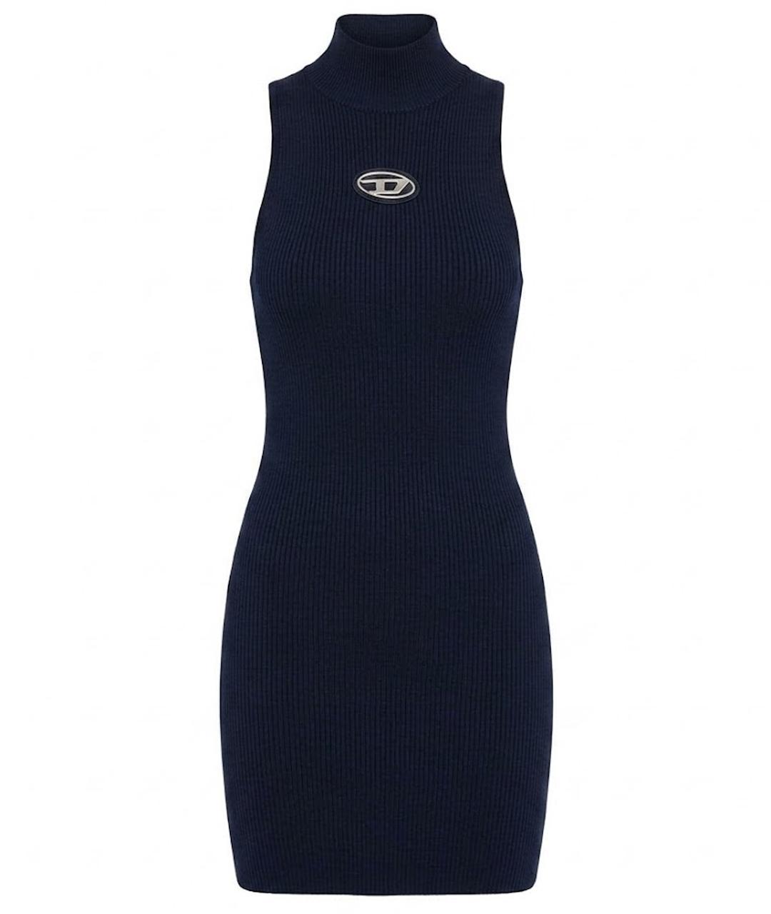 DIESEL Синее вискозное повседневное платье, фото 1