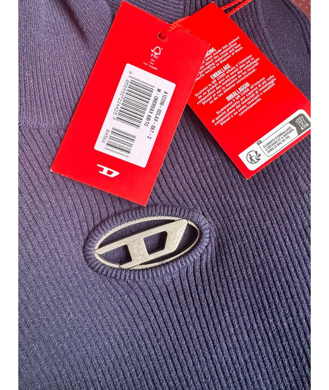 DIESEL Синее вискозное повседневное платье, фото 7