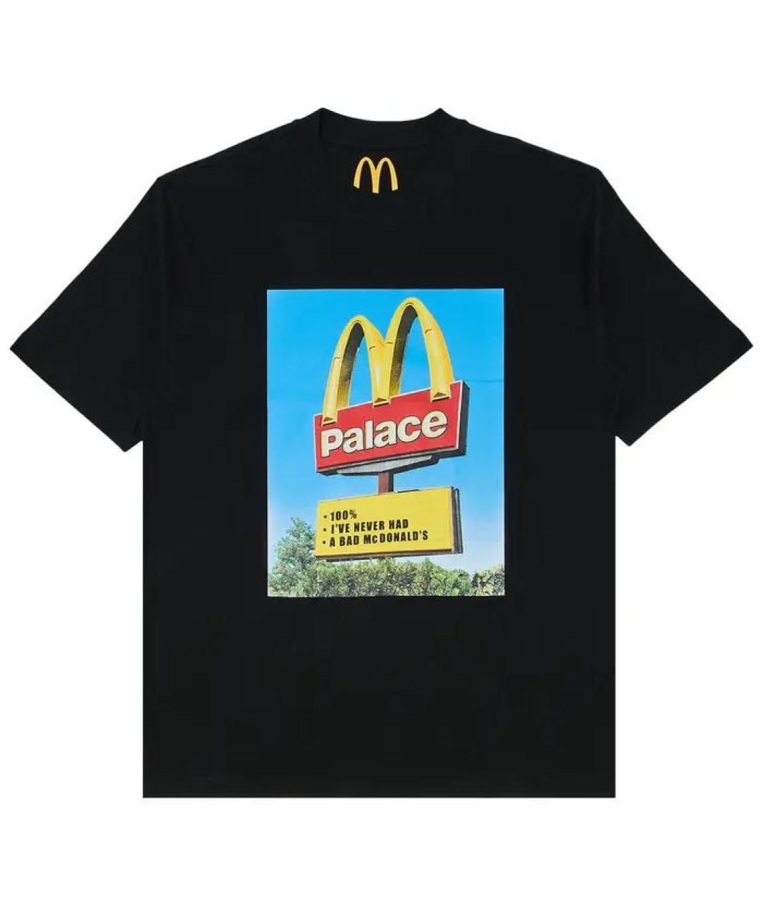 PALACE Черная хлопковая футболка, фото 1