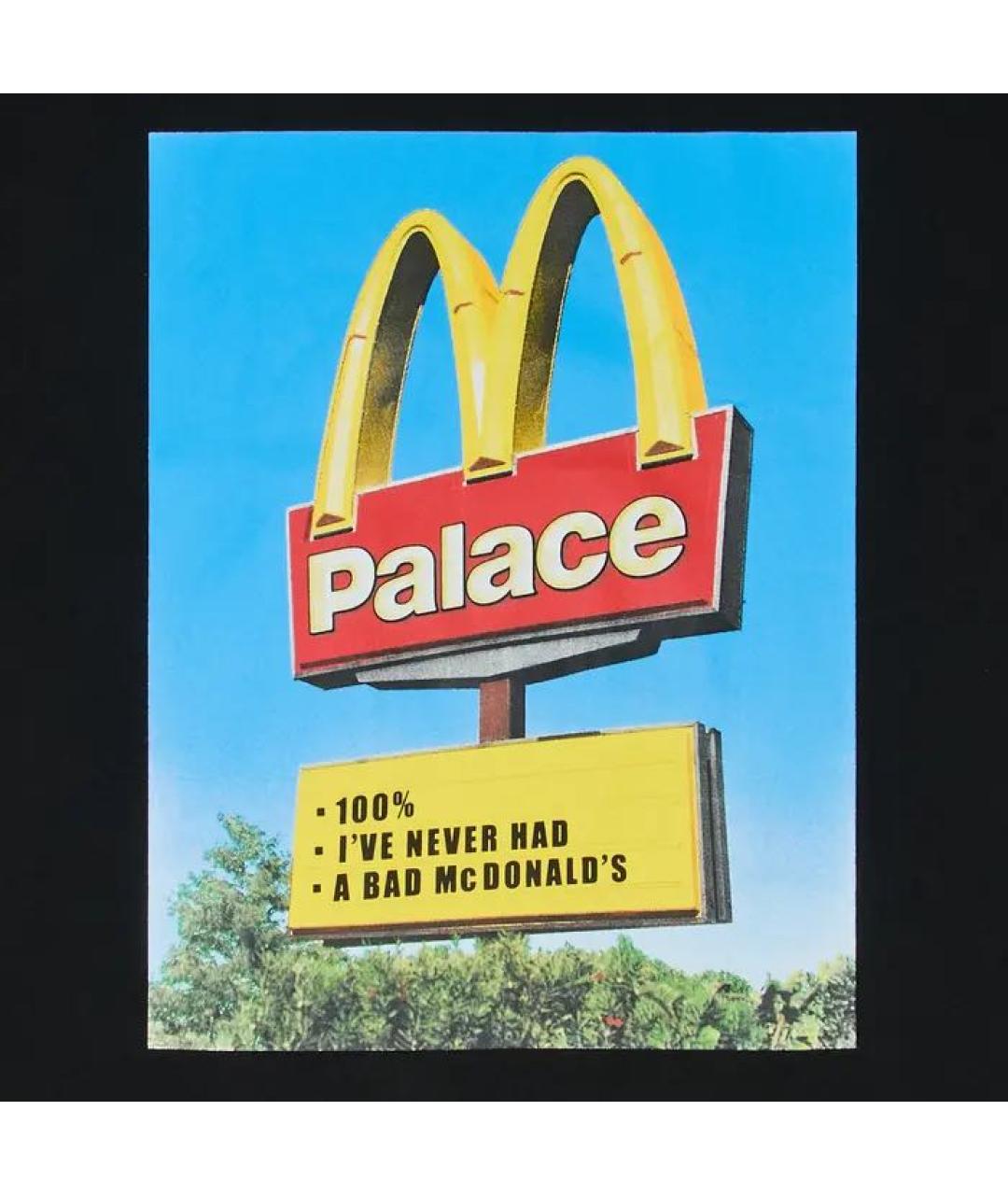 PALACE Черная хлопковая футболка, фото 3