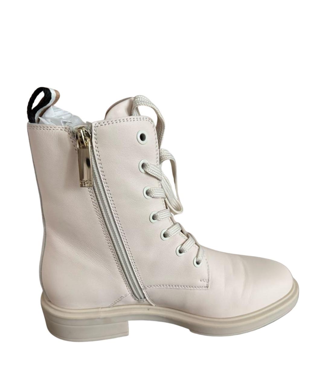 HUGO BOSS Бежевые кожаные ботинки, фото 1