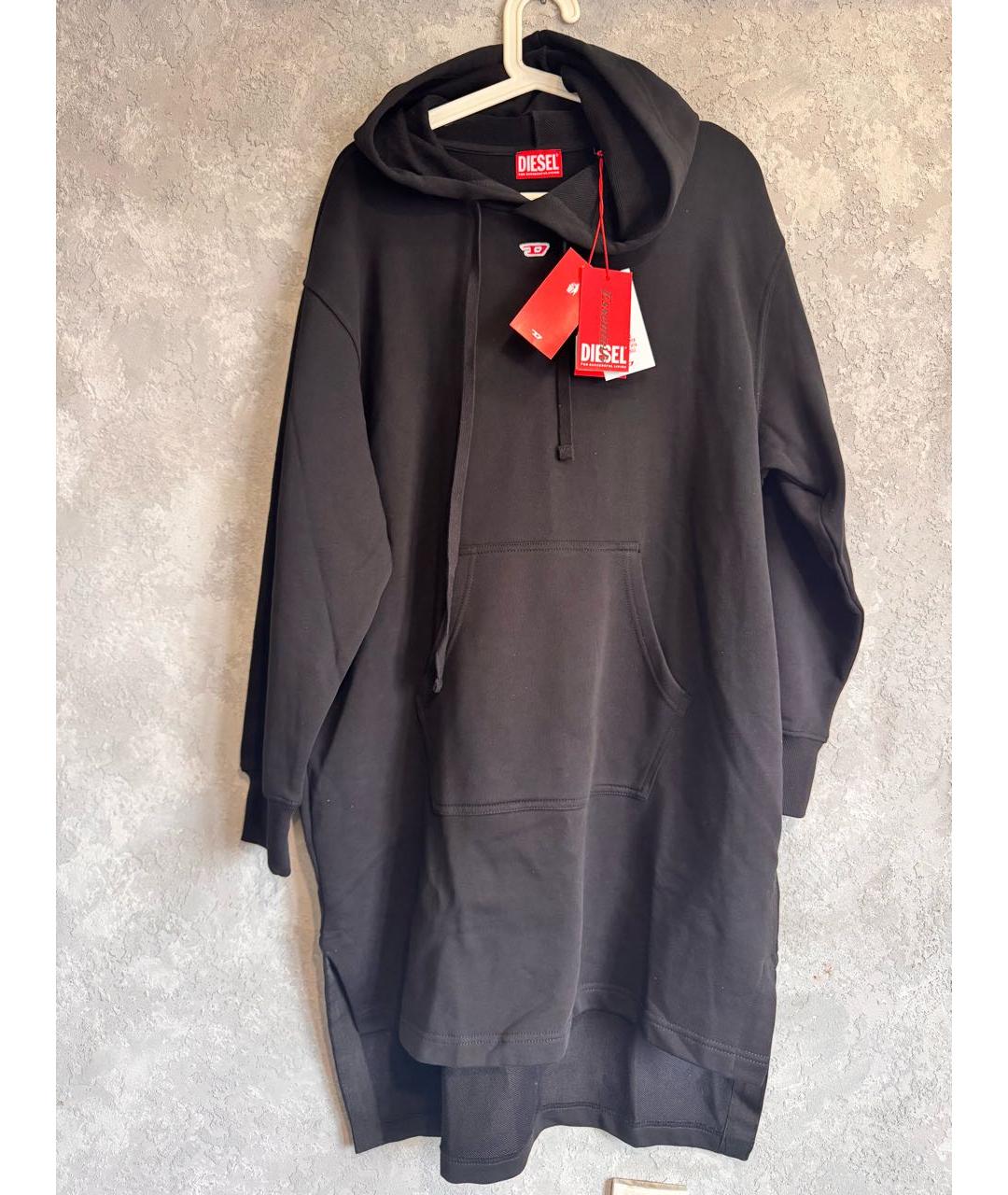 DIESEL Черное хлопковое повседневное платье, фото 6