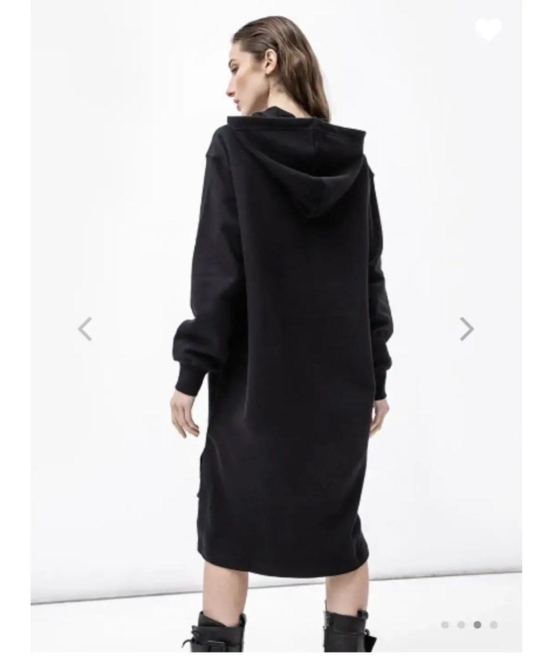 DIESEL Черное хлопковое повседневное платье, фото 4