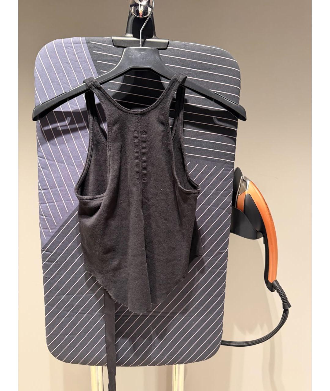 RICK OWENS DRKSHDW Черная хлопковая майка, фото 3