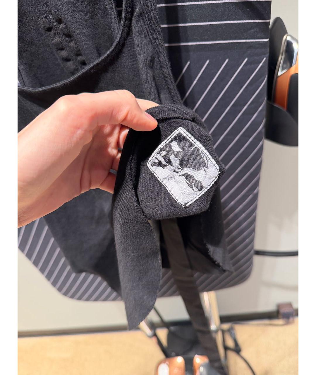 RICK OWENS DRKSHDW Черная хлопковая майка, фото 5