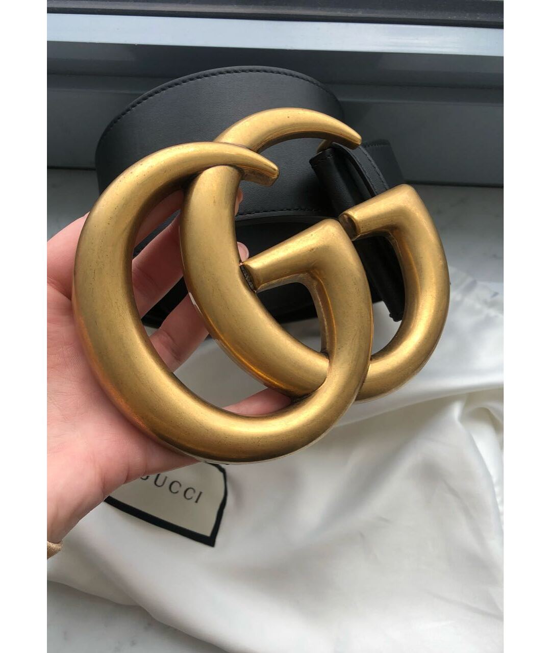 GUCCI Черный кожаный ремень, фото 6