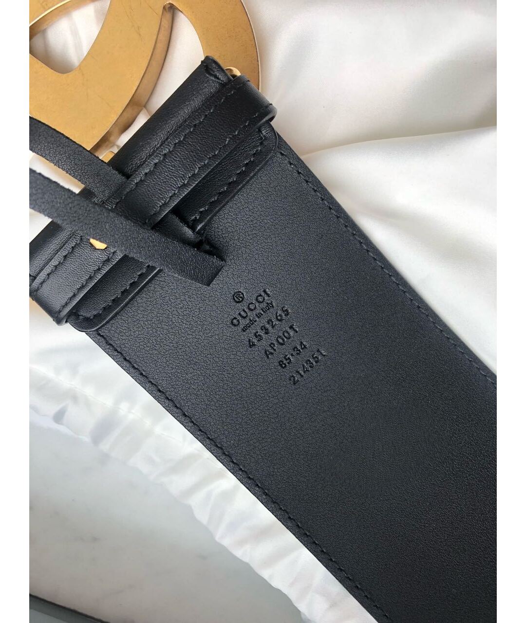 GUCCI Черный кожаный ремень, фото 4