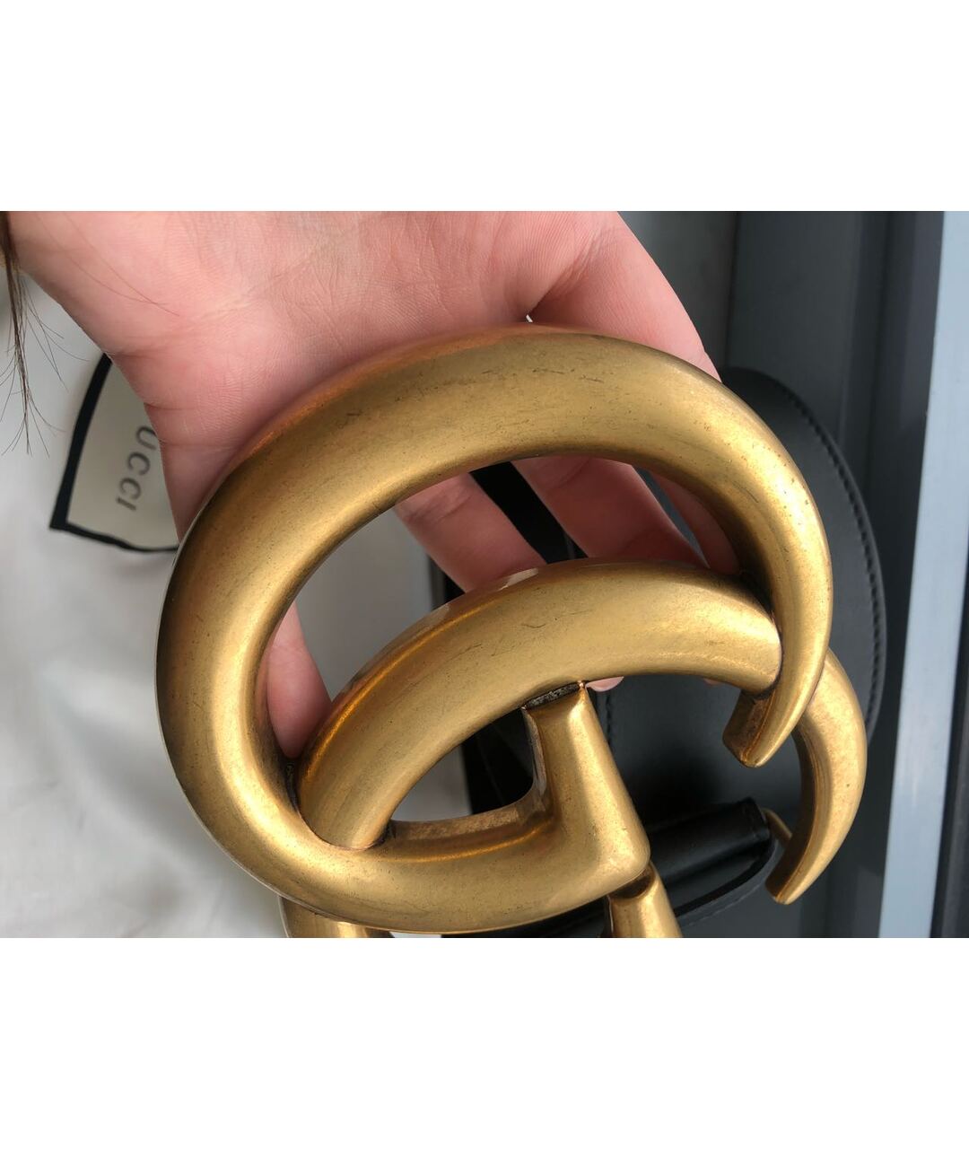 GUCCI Черный кожаный ремень, фото 5