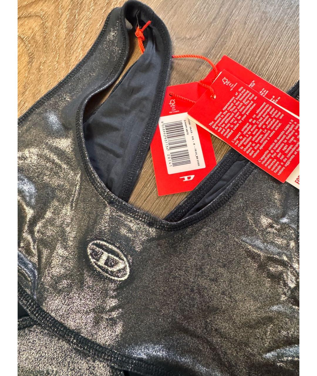 DIESEL Серебряное ацетатное коктейльное платье, фото 6