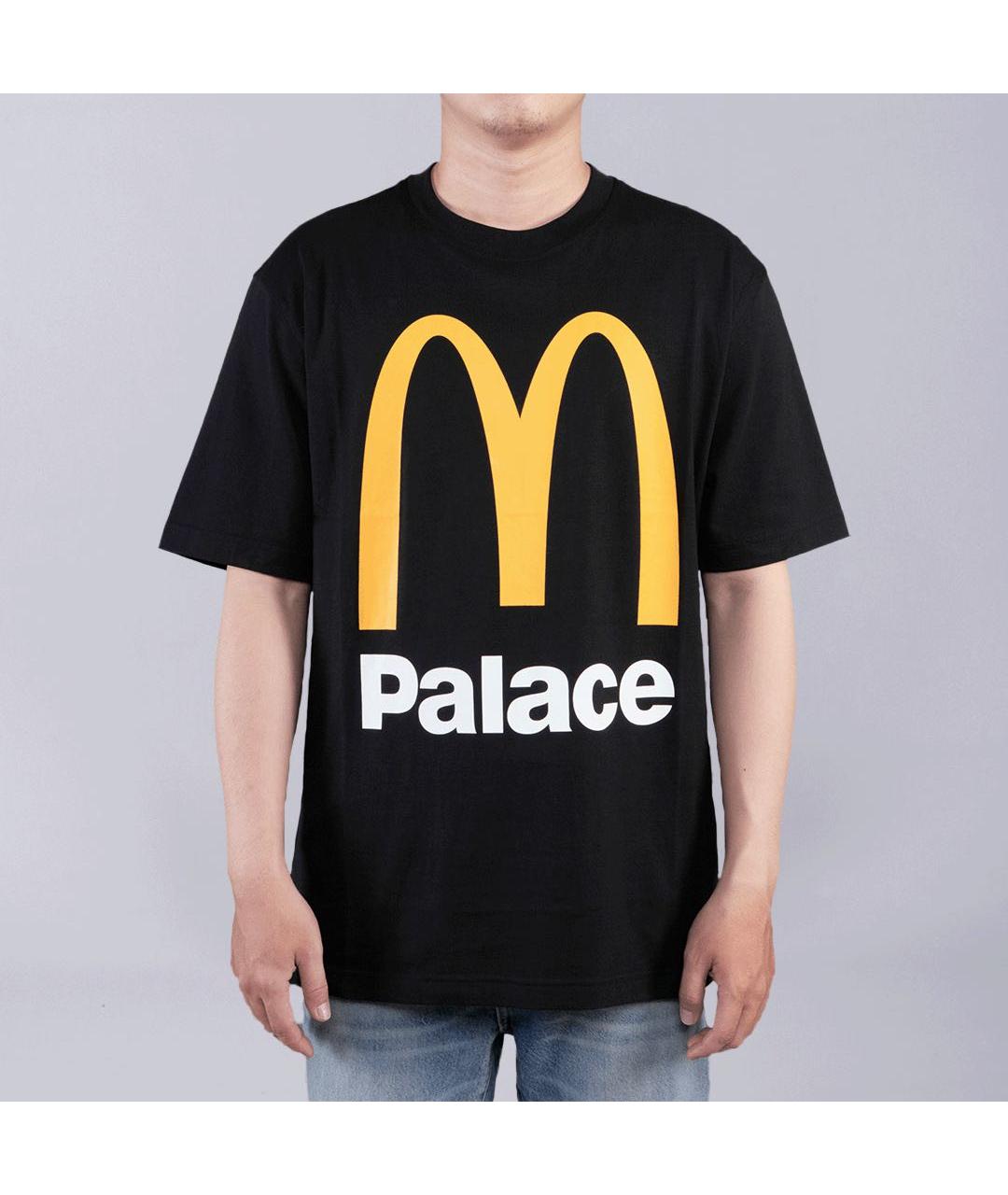 PALACE Черная хлопковая футболка, фото 2