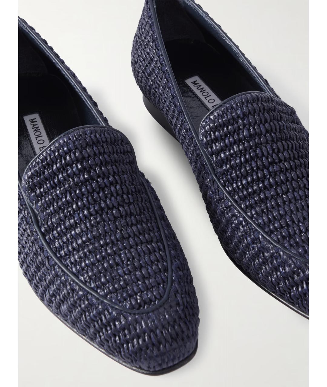 MANOLO BLAHNIK Темно-синие лоферы, фото 3