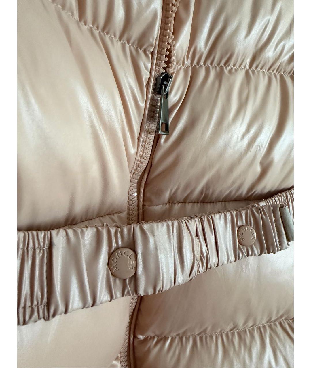 MONCLER Коралловая полиамидовая куртка, фото 4