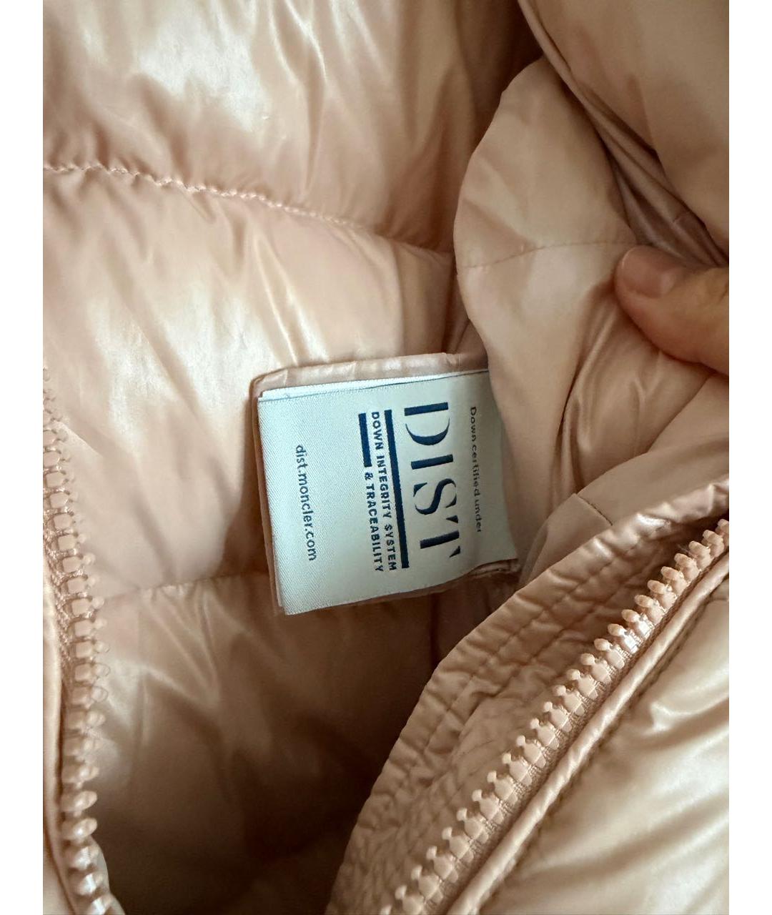 MONCLER Коралловая полиамидовая куртка, фото 5